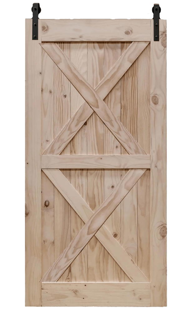 Double cross barn door