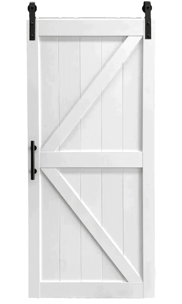White K Brace Barn Door