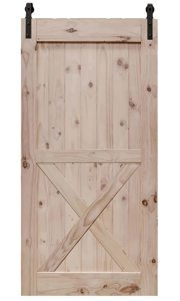 Single cross barn door