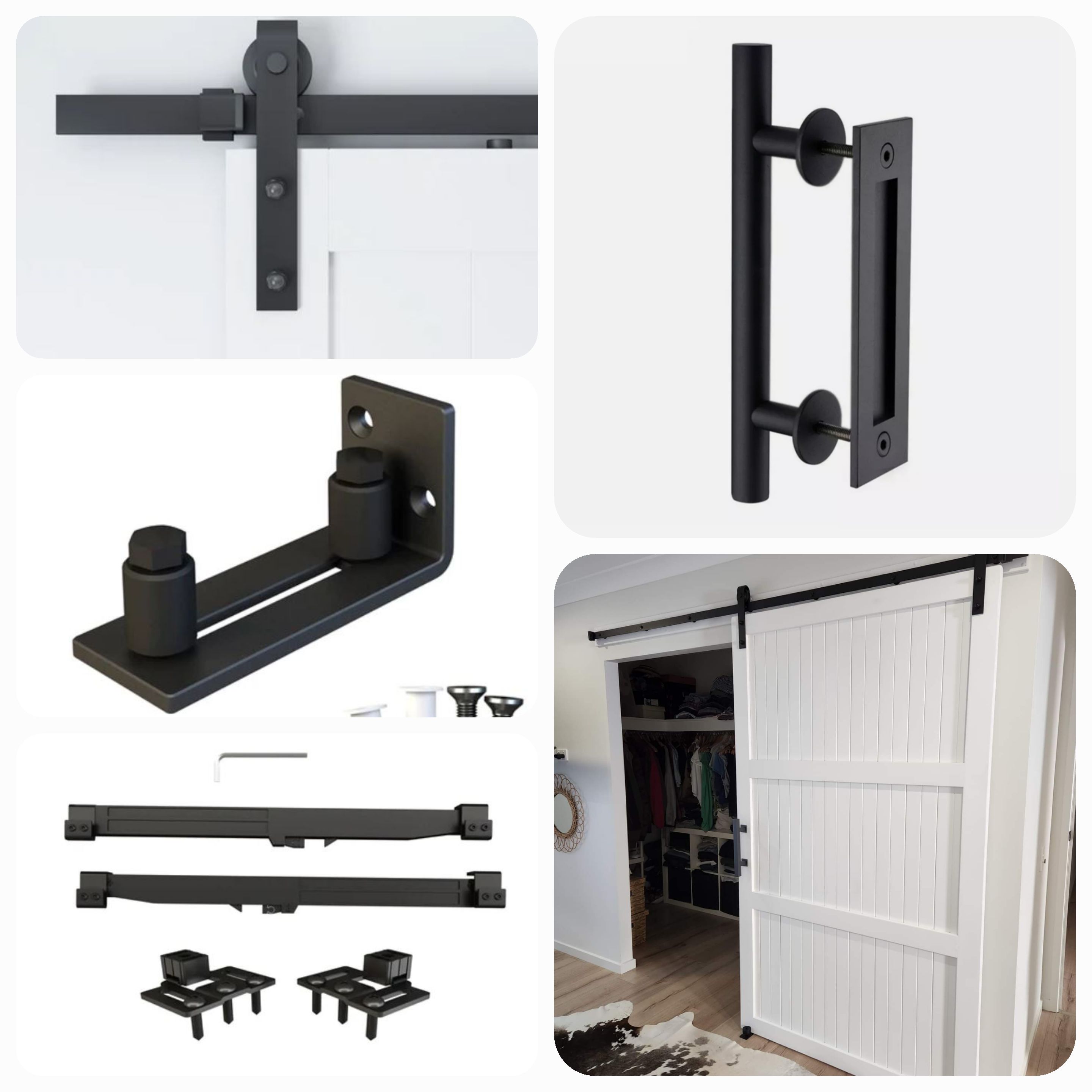 Black barn door hardware kits